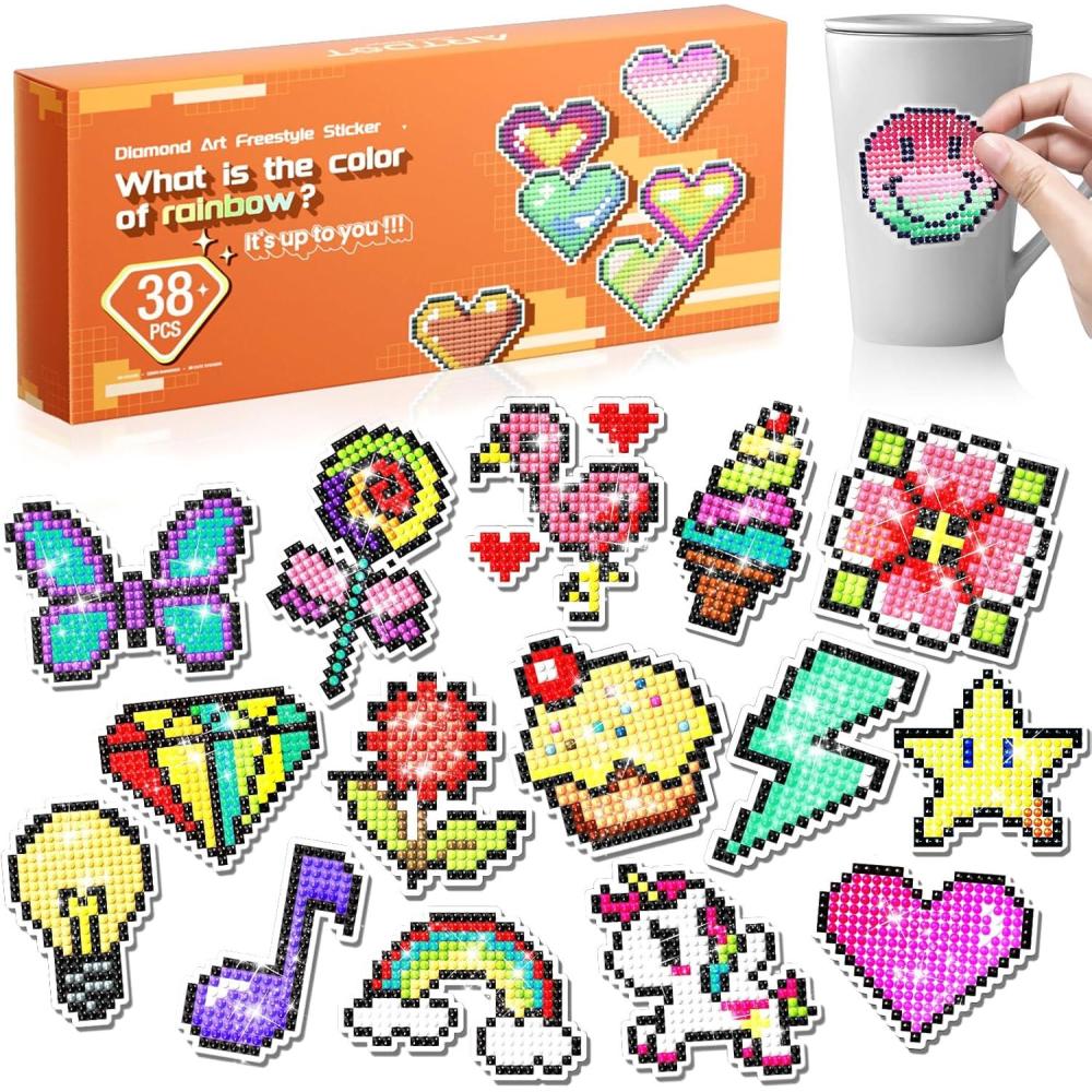 image:imageARTDOT Diamond Art Sticker Kits for Kids Diamond Art and Crafts Toys Gift for Teen Girls and Boys Ages 6 7 8 9 10 11 12 Year Old
