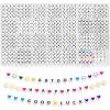 image:imageARTDOT 1400 Pieces Letter Beads for Friendship Bracelets Making Kit 28 Styles Assortment Jewelry Making Supplies Alphabet Beads Set with Cases Preppy Crafts GiftsBlack Letter White Bead