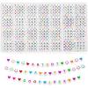 Multicolor Letter White Bead