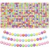 White Letter Multicolor Bead