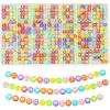 image:imageARTDOT 1400 Pieces Letter Beads for Friendship Bracelets Making Kit 28 Styles Assortment Jewelry Making Supplies Alphabet Beads Set with Cases Preppy Crafts GiftsMulticolor Letter Transparent Bead