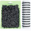 White Letter Black Bead
